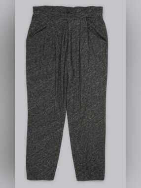 Eileen Fisher Organic Cotton & Wool Bias Twist Slouchy Ankle Pant. Size S